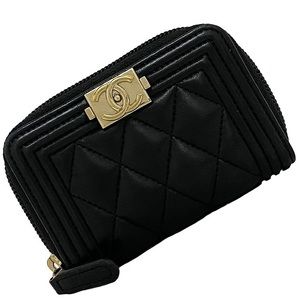 Chanel Coin Case Black Boy Chanel Coin Leather